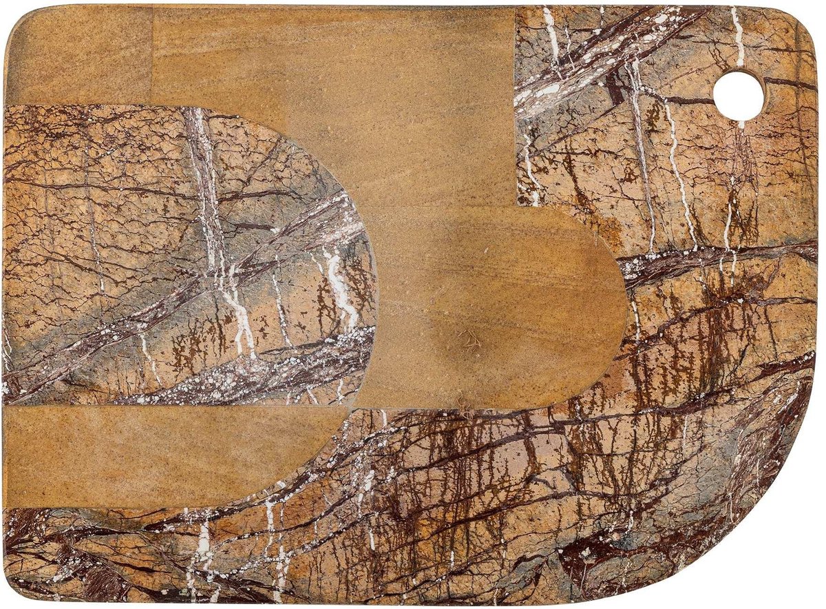 Bloomingville – Snijplank marmer bruin Abrianna – 22 x 1,5 x 30 cm
