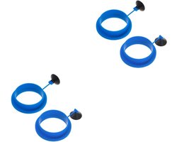 Aquarium Voerringen - Visvoer Ring Aquarium - Voer Aquarium Dieren - Voorkomt Zwevend Voer - 4 Stuks - Zwart