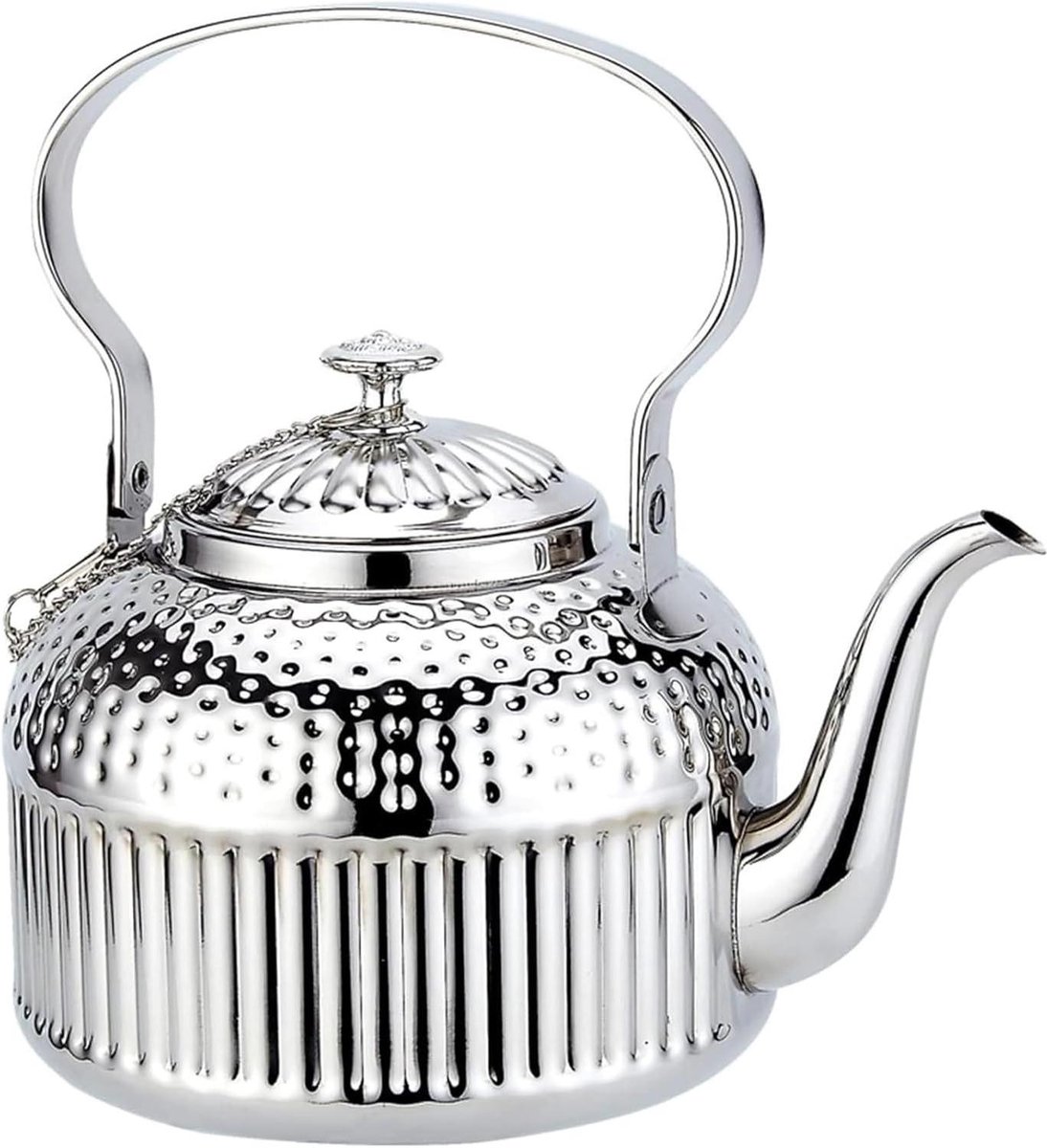 Theeketel RVS - Kookplaat Waterketel - Water Koken - Met Zetgroep - 1.2L - Goud