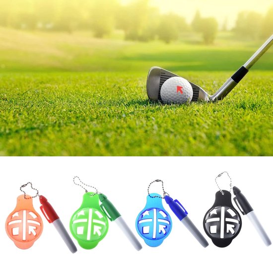 Bal Lijn Marker - Tekengereedschap Bal - Golf Lijn Tekenen - Niet Giftig ABS Materiaal - 9.2 cm - Groen — afbeelding 2