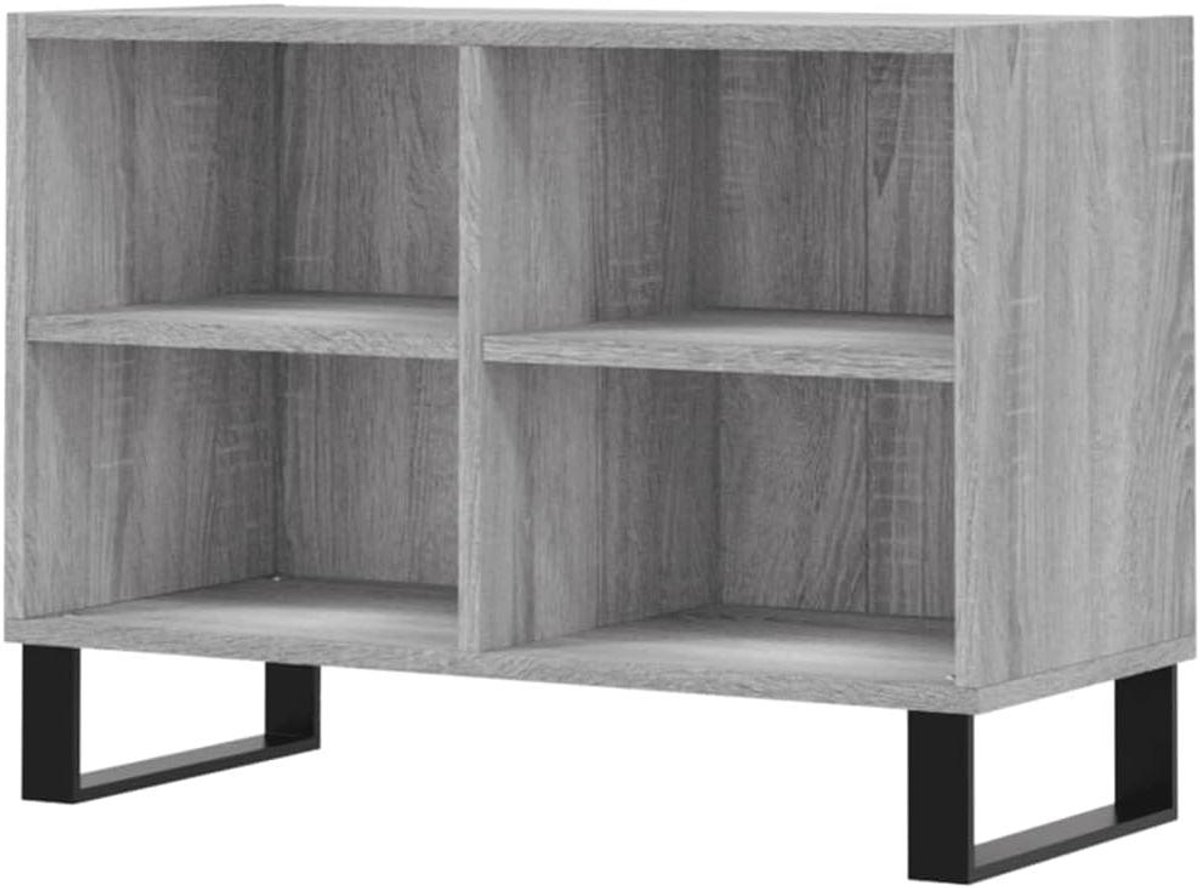 Tv-meubel - Tv kast dressoir - Opbergen media - Bewerkt hout - 1035 x 30 x 50 cm - Grijs