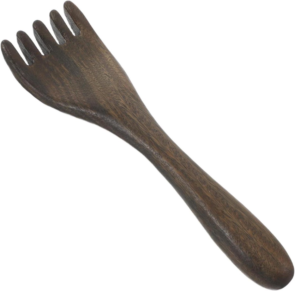 Houten Hoofdmassagekam - Haarkam Massageklauw - Hoofdhuid Ontspannen - Vijfklauwige Design - 14.5 cm - Houtkleur