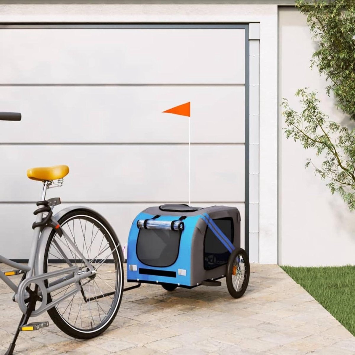 Fietskar voor huisdieren - Hondenkar fiets - Comfortabel reizen - Waterafstotende stof - 865 x 595 x 11 cm