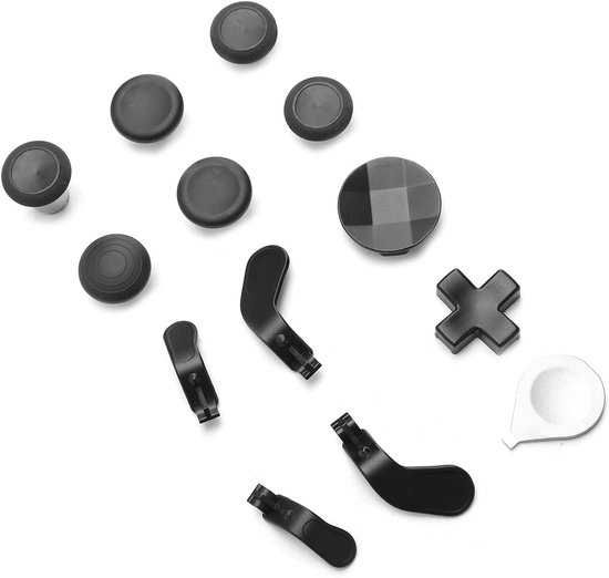 Gamepad Accessoireset - Controller Onderdelen - Verbeterde Gameplay - Metalen Knoppen - 13 x 11 x 5 cm - Zwart — afbeelding 5