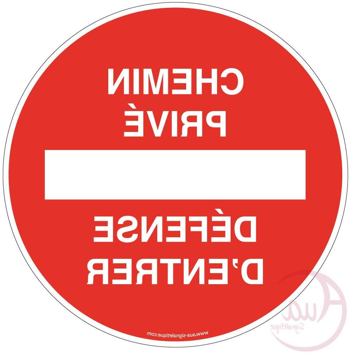 Privé Bordje - Verboden Toegang Schild - Toegang Reguleren - Duurzaam PVC Materiaal - Ø 230 mm - Wit