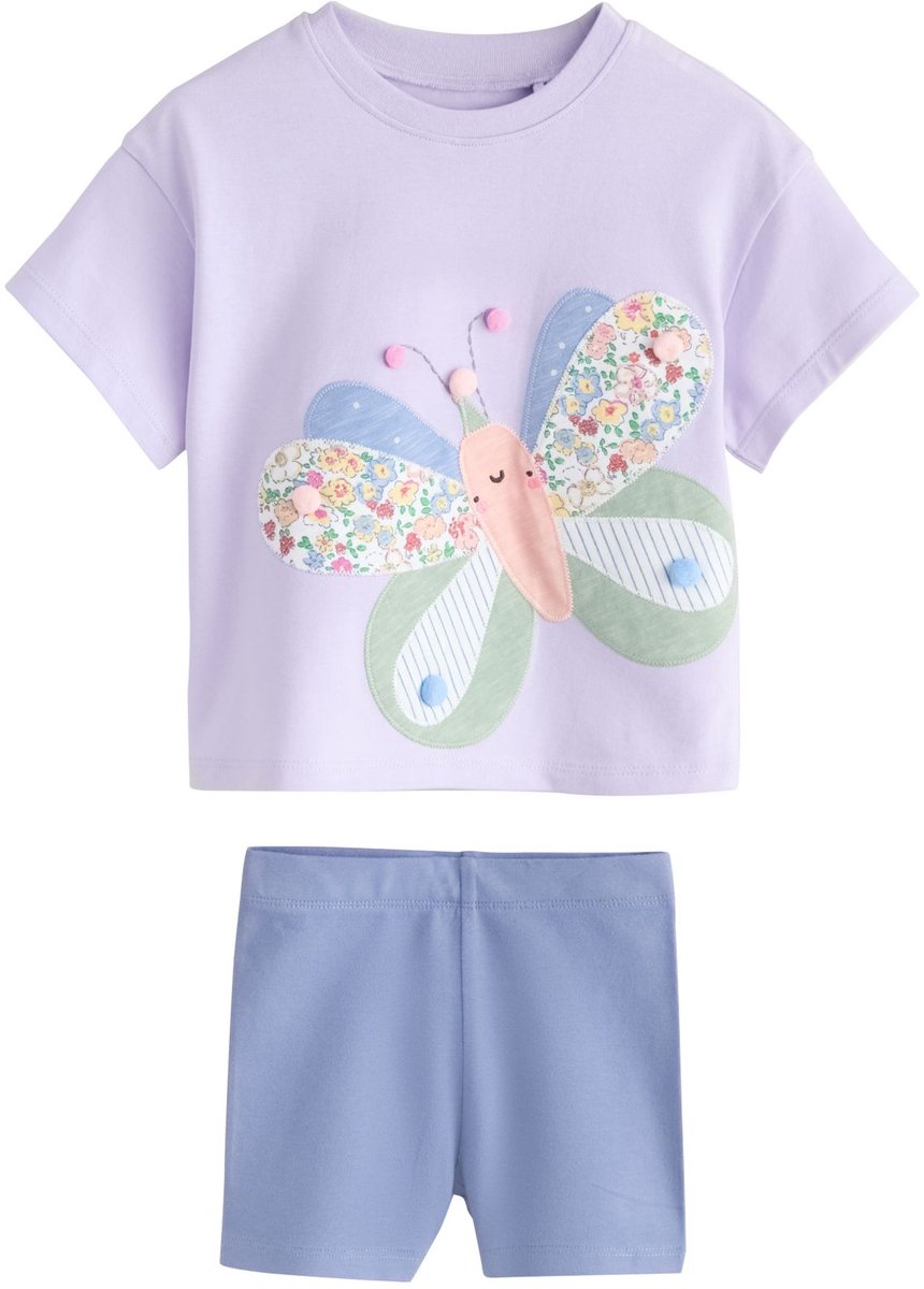 Next - Meisjes - Set van korte top en short - Paars