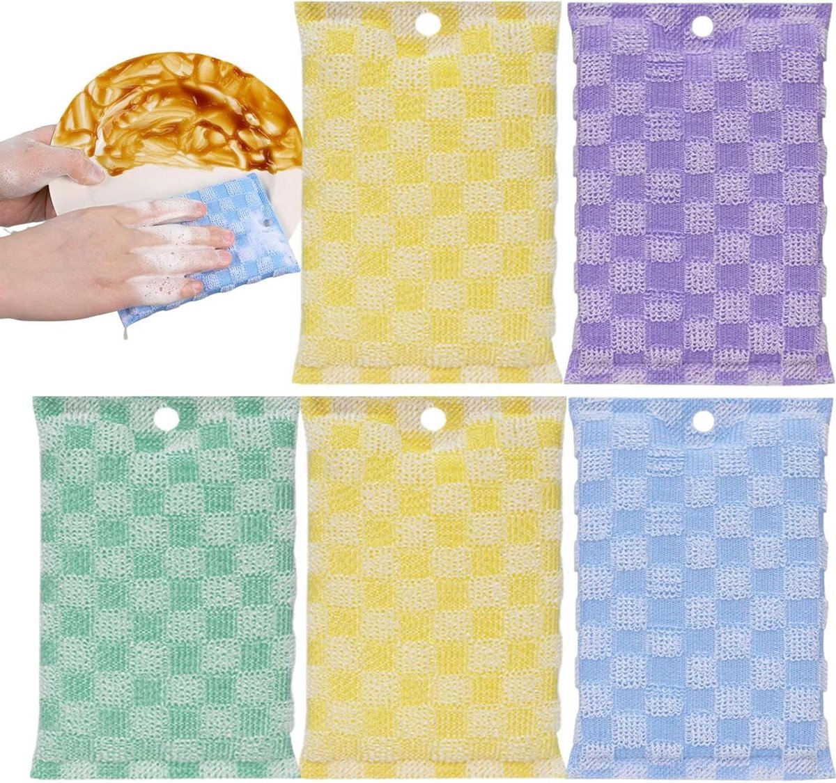 Vaatdoek - Keukendoek - Keuken Schoonmaken - Dubbelzijdig - 5 stuks - Grijs