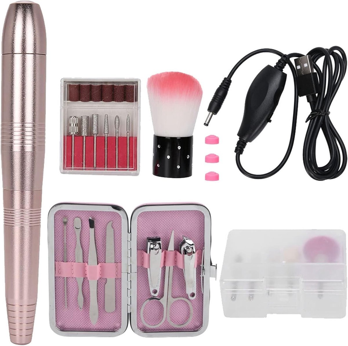 Multifunctionele draagbare elektrische nagelboor met 19000 RPM - Nagelknipper Set en Manicuregereedschap voor Perfecte Nagels