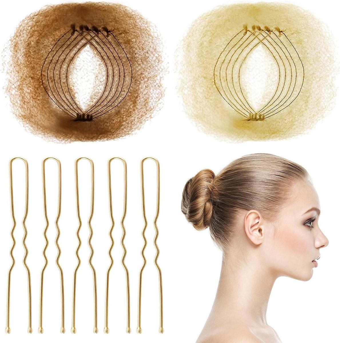 Haarnetje voor ballet en dans, bruin, one size