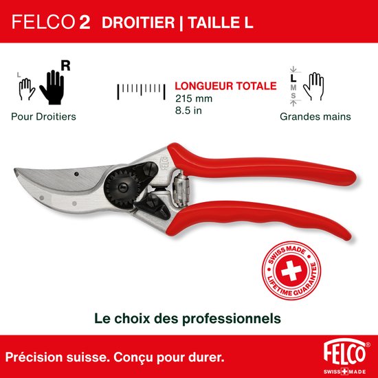Felco 2 Snoeischaar - Rechtshandig - Max. knipdiameter 25 mm - Lengte 215 mm