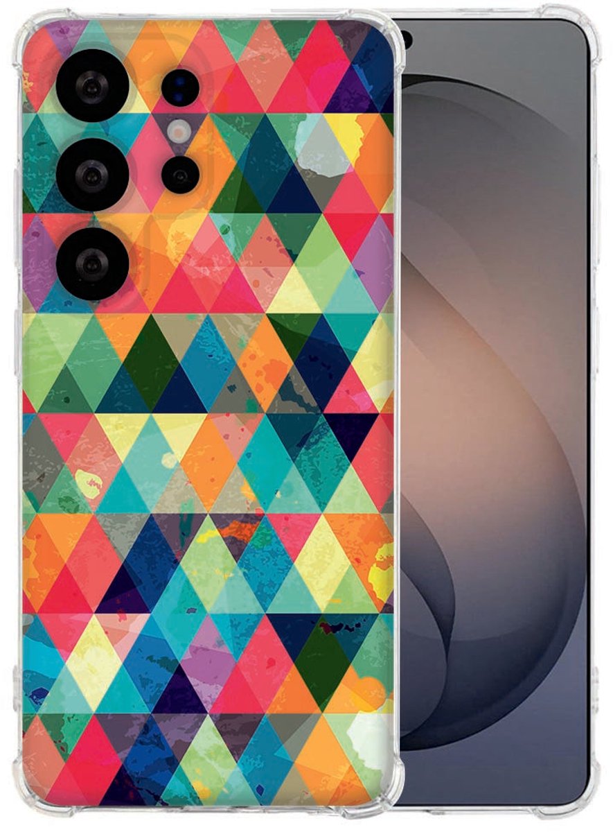 Samsung Galaxy S26 Ultra Backcover Hoesje Geruit Shockproof