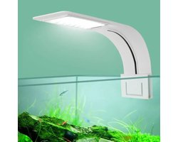 WiseGoods Premium Aquarium LED Lamp 220MM - Wit Licht - Krachtige Verlichting Voor Alle Aquariums - Compact En Energiezuinig - Wit