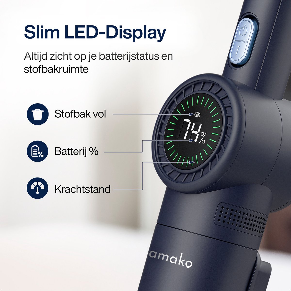Kruimeldief NanoDetect Pro 135W Snoerloos Blauw - afbeelding 2