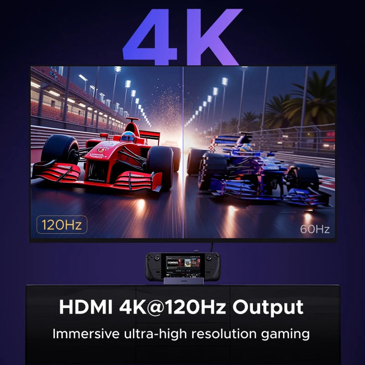UGREEN - USB-C Hub Dock - 4K HDMI 120Hz - Model UGREEN-6IN1 thumbnail 4