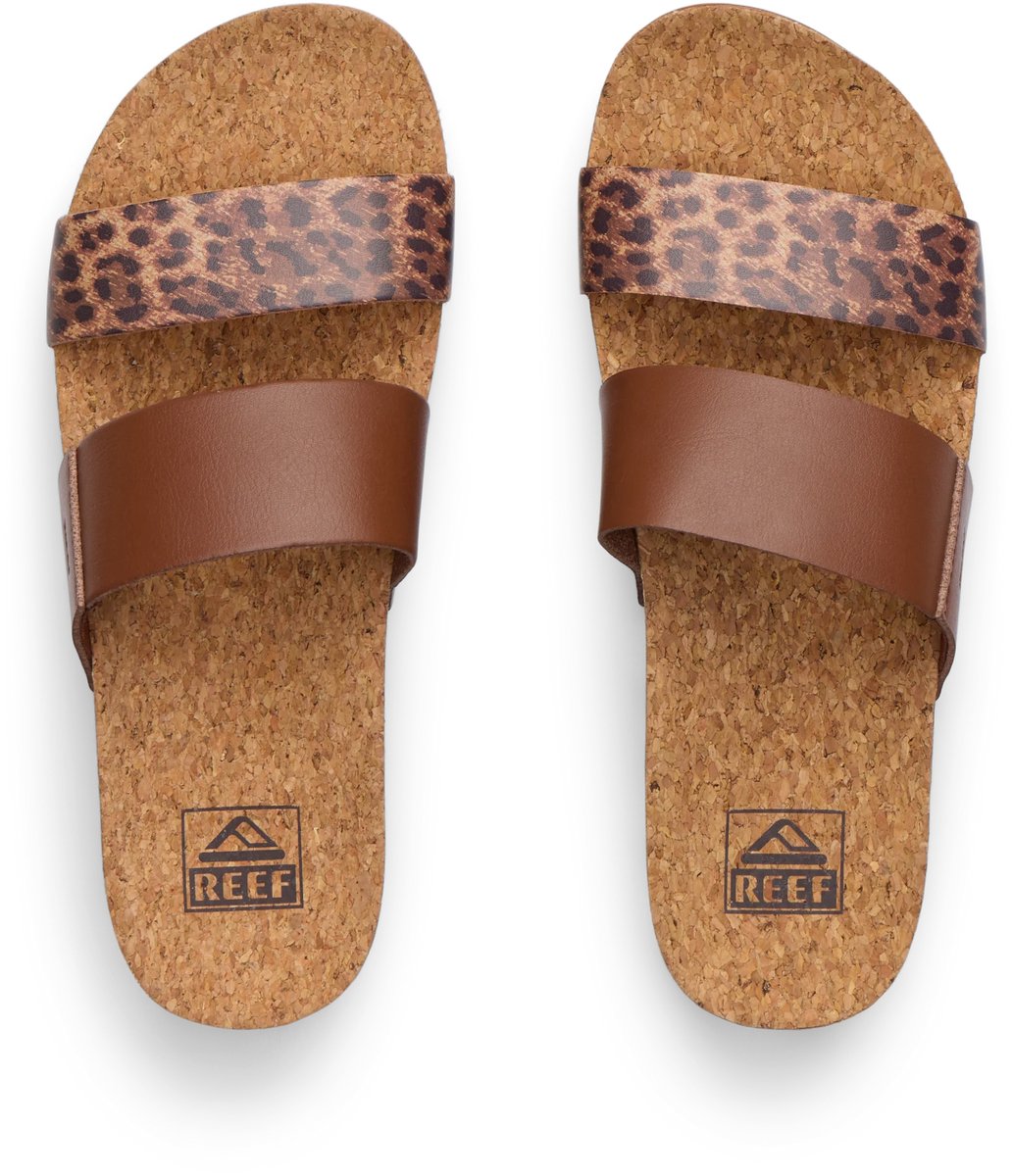 REEF DAMES SLIPPERS CJ9011-61 CUSHION VISTA HI /LEOPARD Bruin