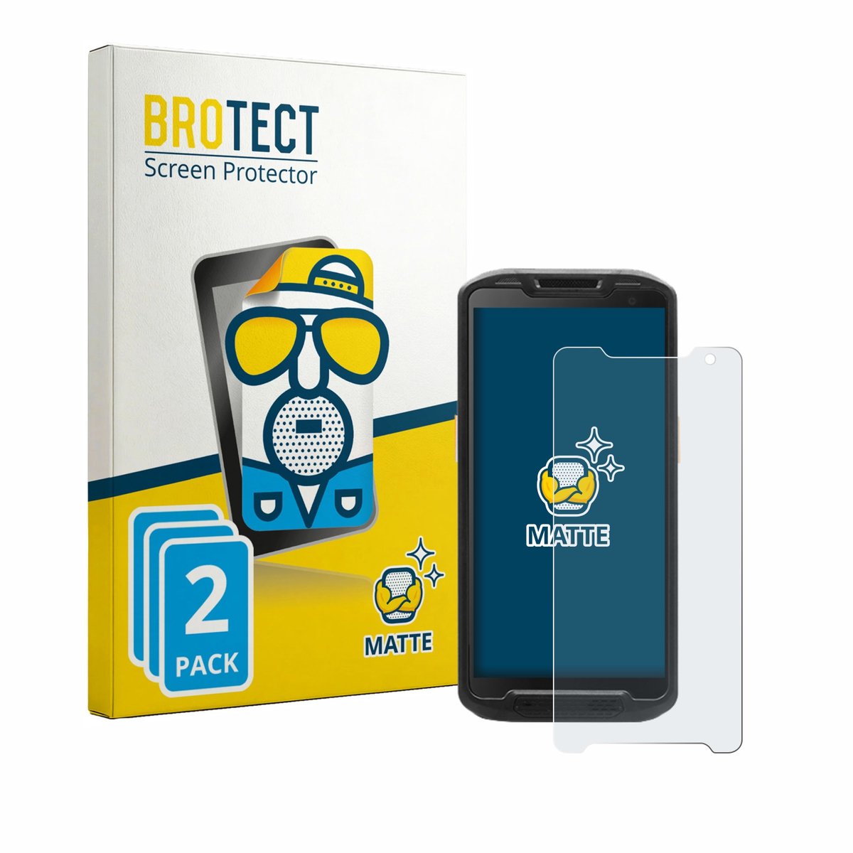BROTECT - Screenprotector voor Point Mobile PM84P - Folie Beschermfolie matte 2 Stuks