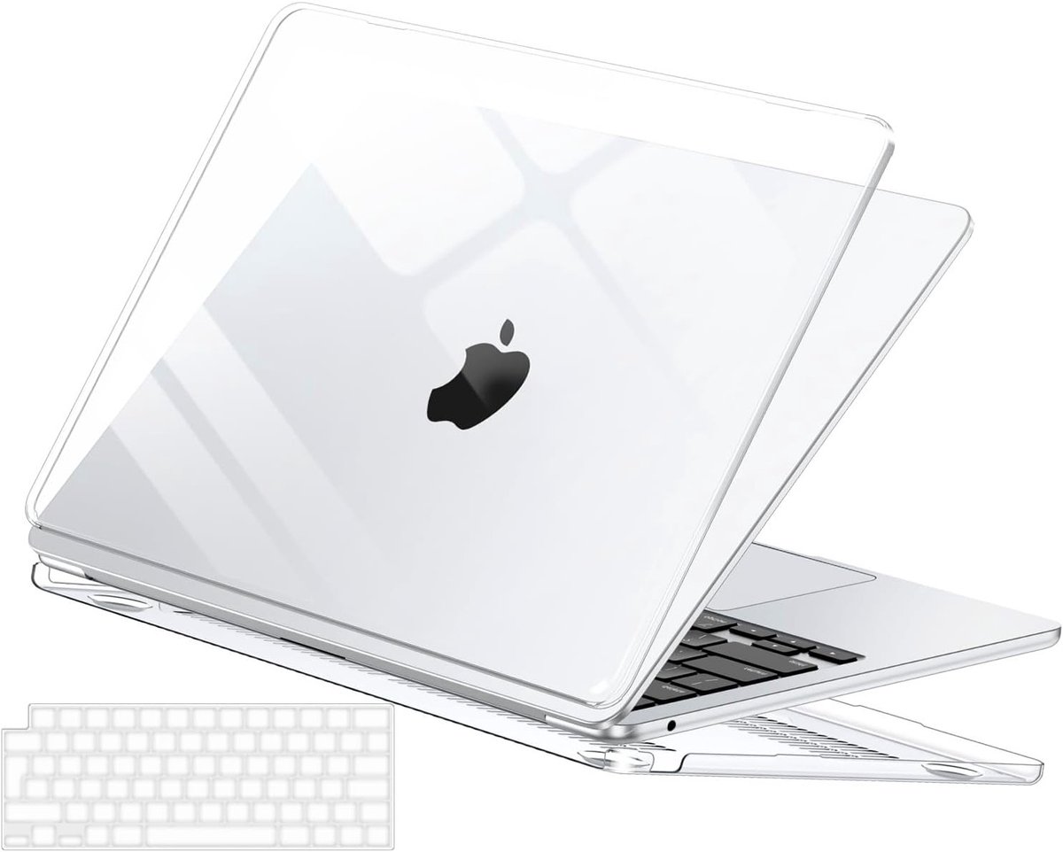 Beschermende Harde Hoes voor MacBook Air 13.6 Inch - Transparante Snap Cover voor Model A3449, M5, A3240, M4, A3113, M3, A2681, M2, Schokbestendig en Duurzaam