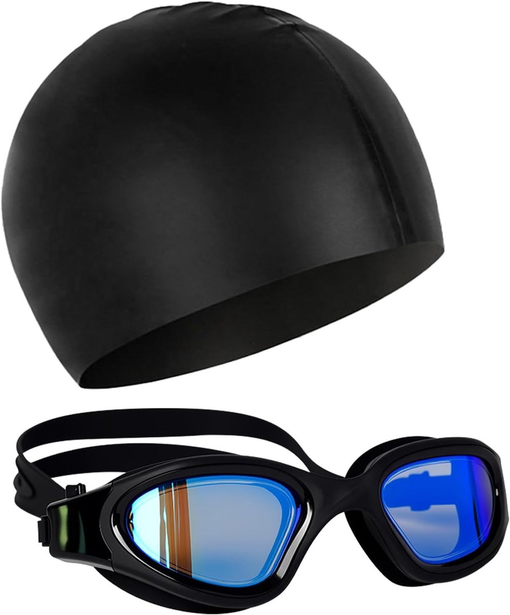Zwembril voor volwassenen met anti-condens en UV-bescherming, ideaal voor mannen en vrouwen, perfect voor zwemmen en snorkelen
