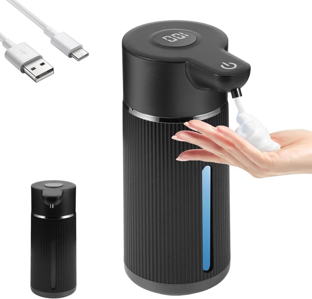Automatische Schuimzeepdispenser Wandmontage met Sensor - USB Oplaadbaar en IPX6 Waterdicht