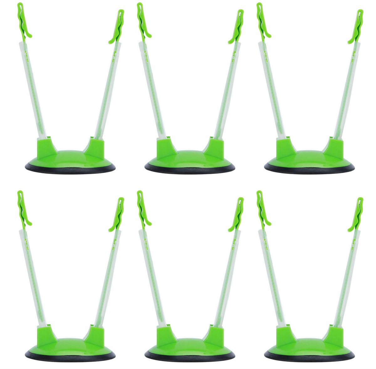 Allecto - Groene Sandwich Rekken - Voedsel Opbergtas Houder - Handige Stand - Groen - Koken Accessoire - Geschikt voor 500ml 1000ml 1500ml - 6 Stuks