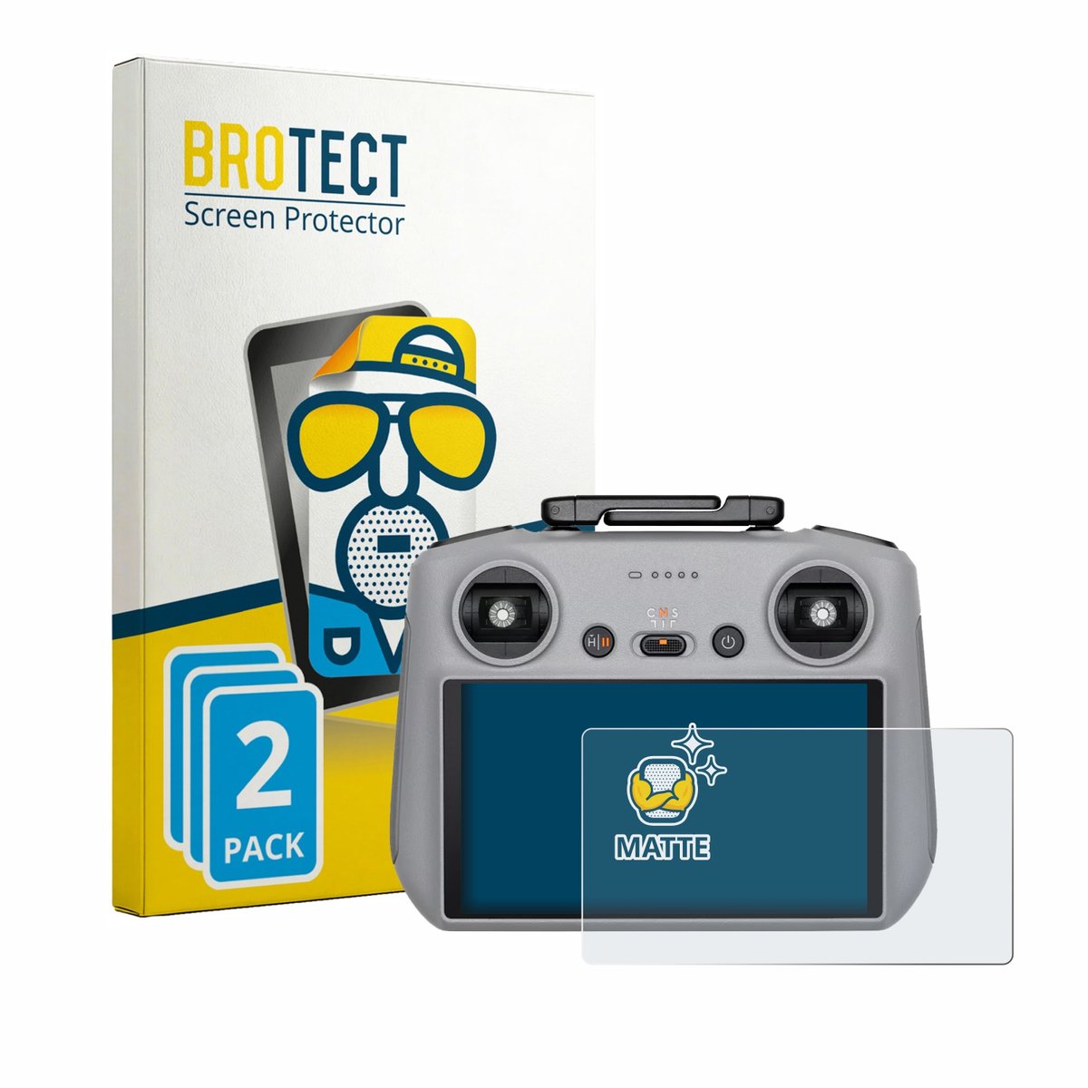 BROTECT - Screenprotector voor DJI RC 2 2025 - Folie Beschermfolie matte 2 Stuks