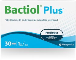 Bactiol Plus - 30 capsules - Biotica supplement - 25 miljard levende bacterieën - ondersteunt de natuurlijke weerstand & het immuunsysteem - vitamine A en D