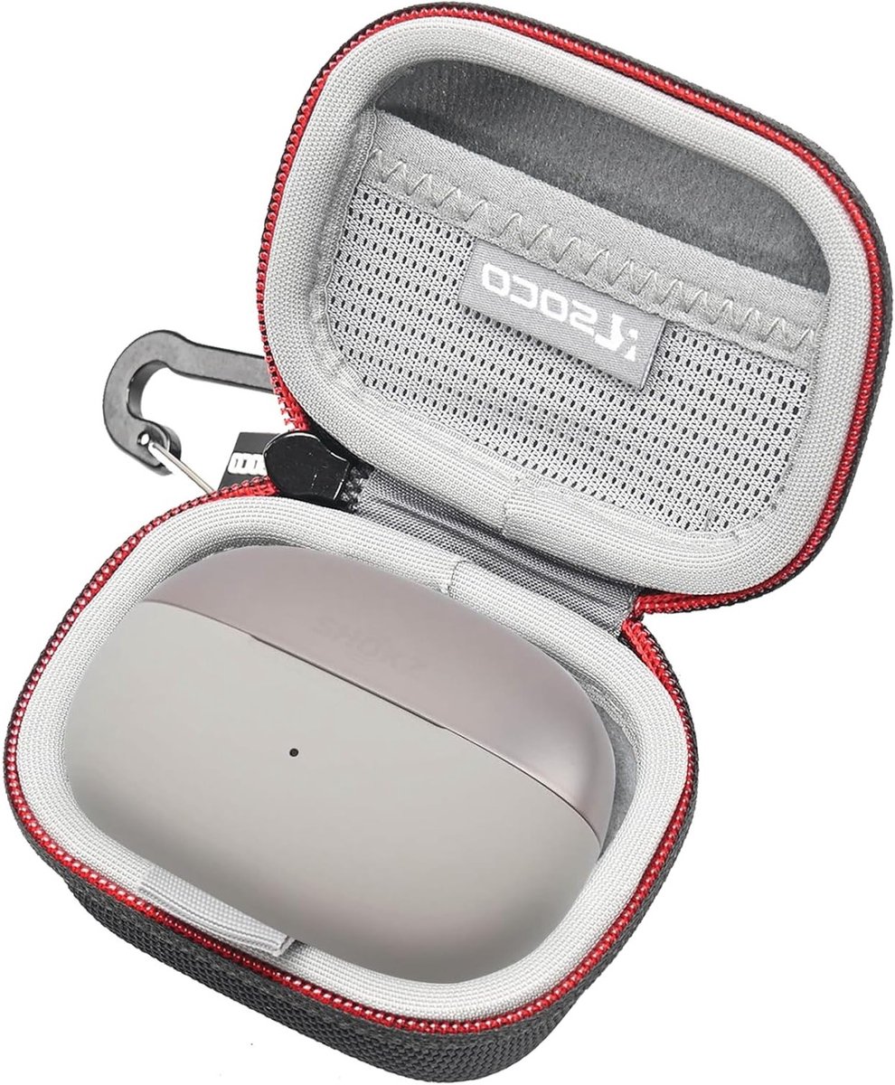 Duurzame Case Cover voor Open Ear Earbuds - Bescherming, Stijl en Functionaliteit (Zwart)