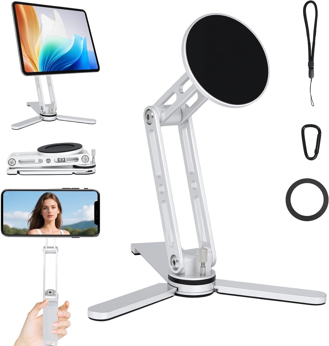 Magnetische telefoonhouder voor auto - Verstelbare smartphone houder met sterke grip en 360° draaibaar ontwerp