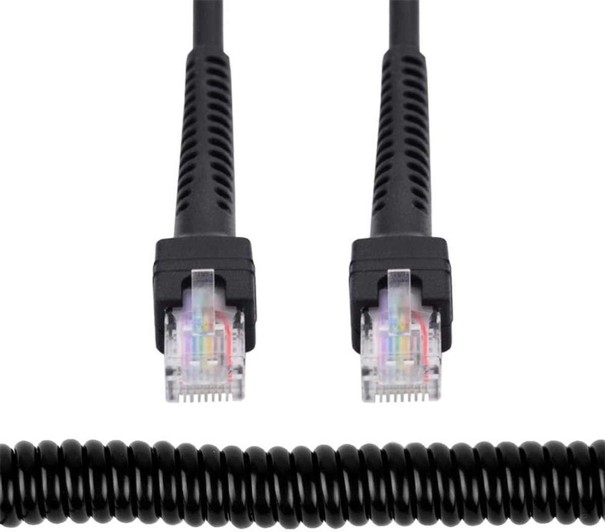 RJ45 Stretch Spiral Kabel Cat6 8P8C UTP LAN Ethernet Netwerk Patchkabel 2.0M - Flexibel, Duurzaam en Hoogwaardige Verbinding