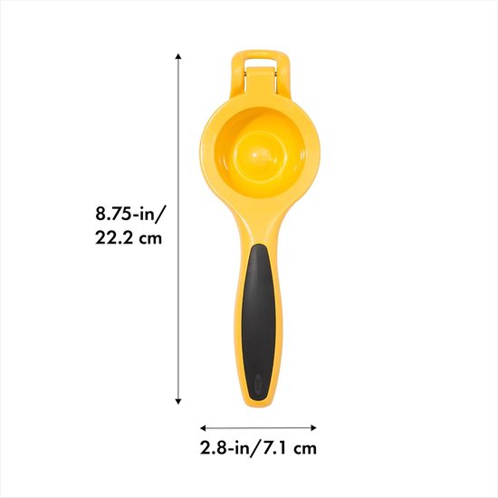 Ergonomische Citroenpers met Antislip Handgreep, Compacte Citruspers voor Citroenen en Limoenen, Geel — afbeelding 2