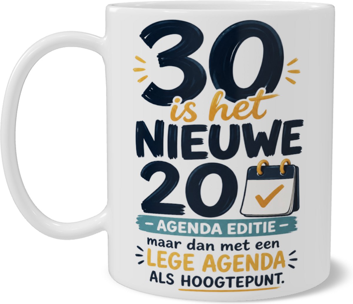 Mok 30 jaar - 30 is het nieuwe 20 agenda editie - Grappig Cadeau Dertigste Verjaardag