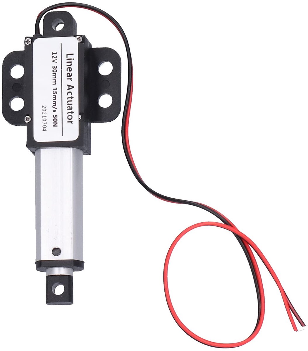 Allecto - Mini Elektrische Linear Actuator - 12V met Korte Circuit Bescherming - 30mm Stroke - Duurzaam en Betrouwbaar - Ideaal voor Automatisering...