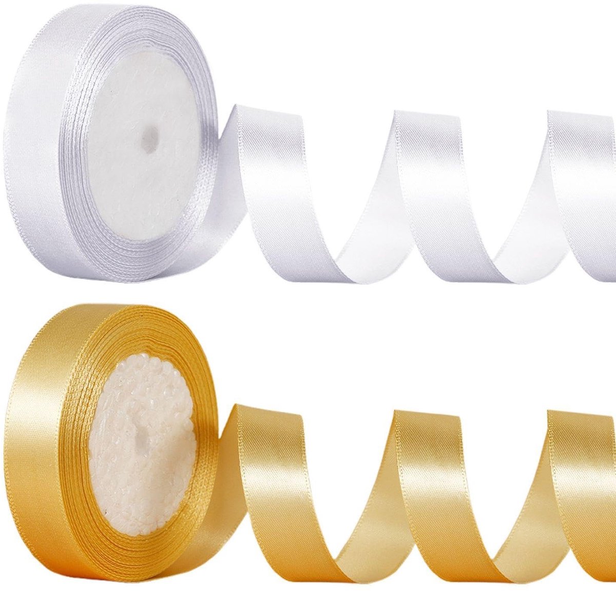 Allecto - Geschenkband - Creatieve Ribbons - Multifunctioneel - Witte Gouden Kleur - Perfect voor Knutselen - Geschikt voor Cadeaus