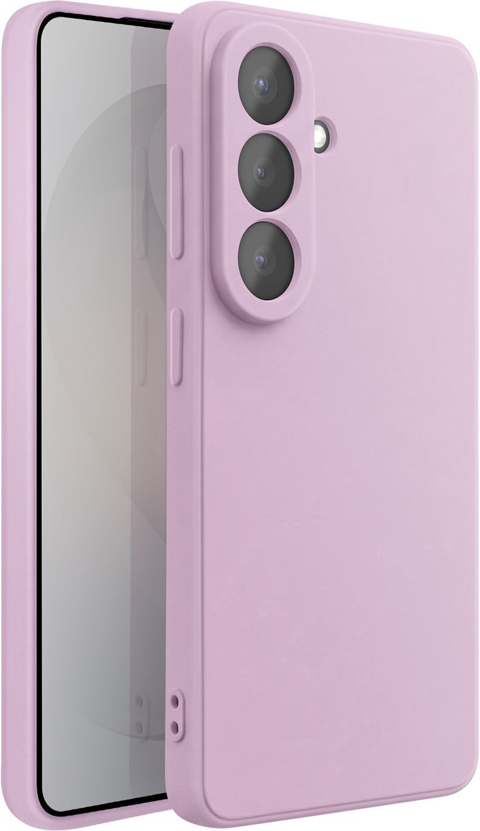 Avizar Hoesje Geschikt voor Samsung Galaxy S26 van Zacht Soft-Touch Siliconen, Lavendel