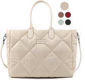 Mommsy Luiertas – Verzorgingstas – Mom Bag – Thermo Vak – Gewatteerde Puffer Stof – Mommy Bag – Extra Ruim – Waterafstotend – Organizer – Lichtgewicht– Beige