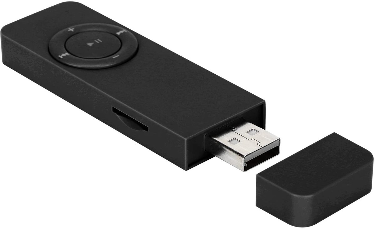 Allecto - Muziekspeler - MP3-USB-stick - Draagbaar - Zwart - Koptelefoon - Uitbreidbaar tot 32 GB - Geschikt voor muziekliefhebbers - Compact formaat