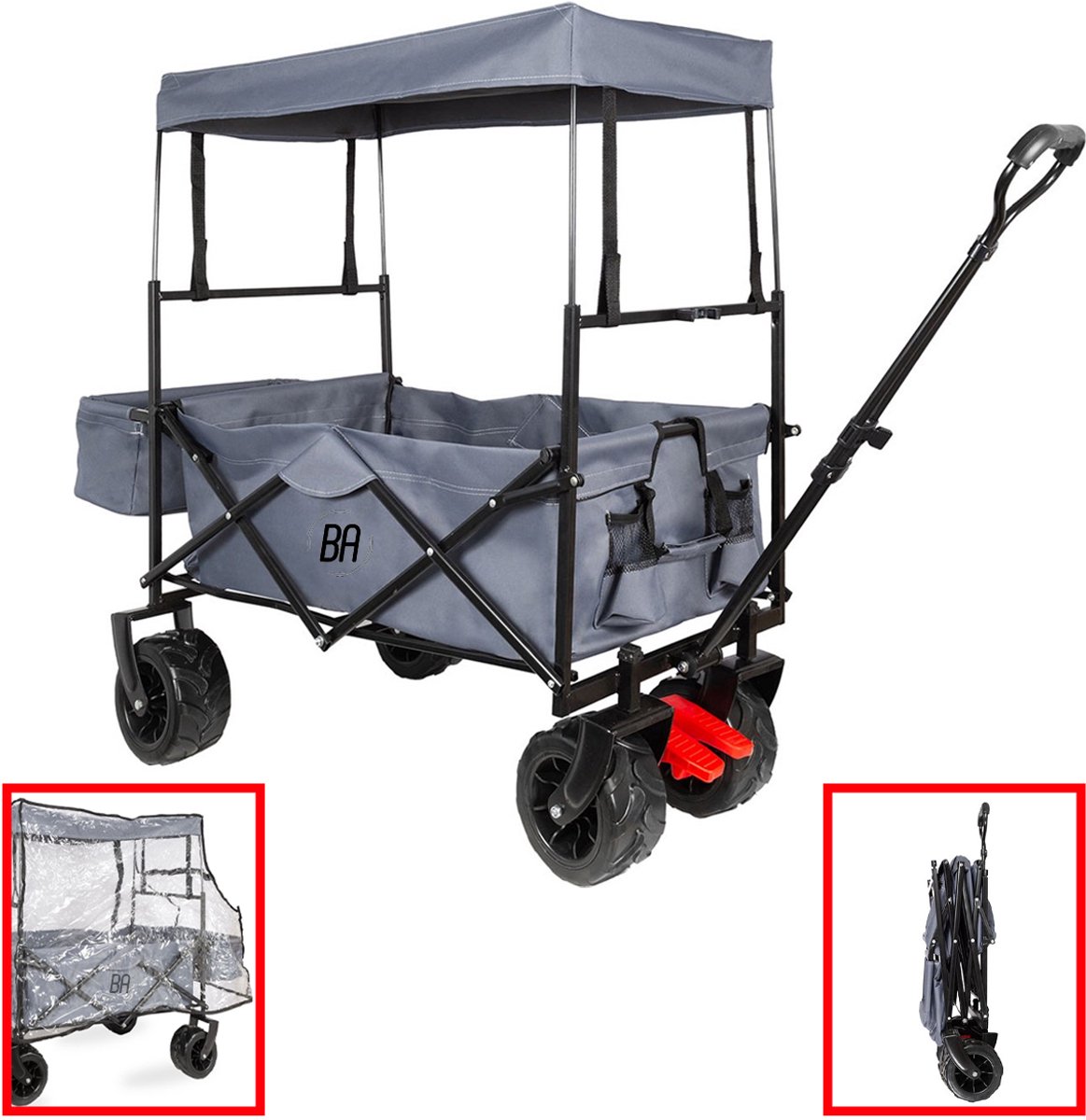 Best Active Opvouwbare Bolderkar met Dak