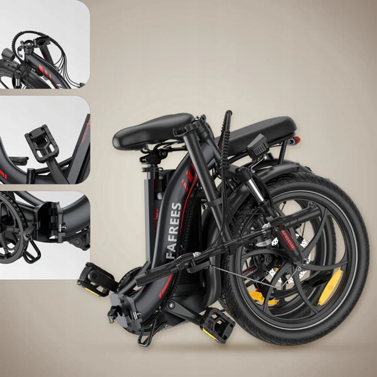 Fafrees F20+ Opvouwbare E-Bike 25km/h 20Ah Accu 250W Motor 90km Bereik Opvouwbare Elektrische Fiets 7 Versnellingen Shimano, 20x3.0 Dikke Banden, Mechanische Schijfremmen, Voorvering, LED Verlichting, Bagagedrager thumbnail 2