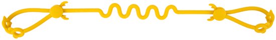 Novi Siliconen Strap Yellow - Bevestigingsband - Voor Speen, Beker en Speeltje van Novi — afbeelding 2