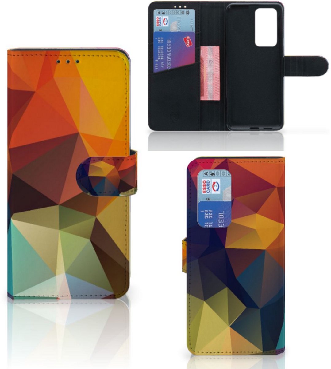 Huawei P40 Pro Book Case Polygon Color
