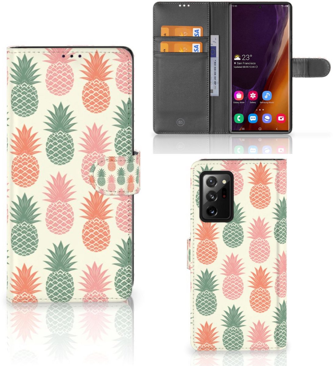 Samsung Galaxy Note20 Ultra Book Cover Ananas