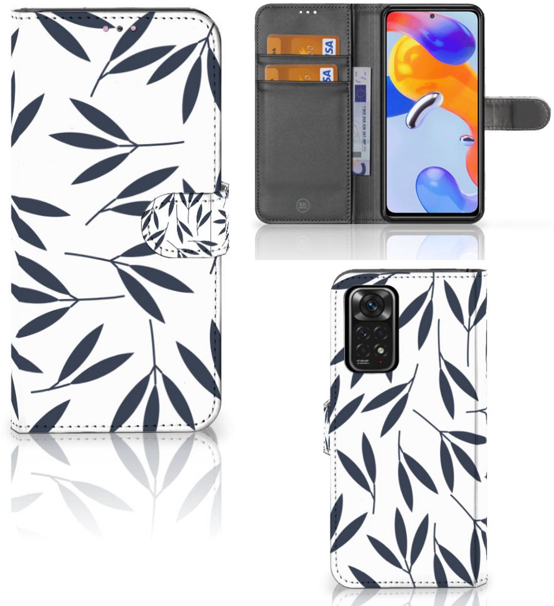Xiaomi Redmi Note 11 Pro 5G/4G Hoesje Leaves Blue