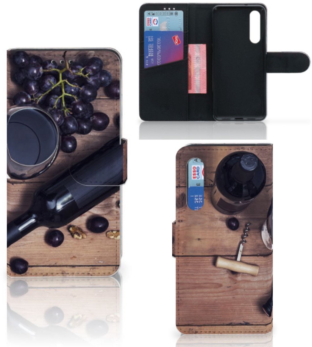 Book Case voor Xiaomi Mi 9 SE Book Cover Wijn