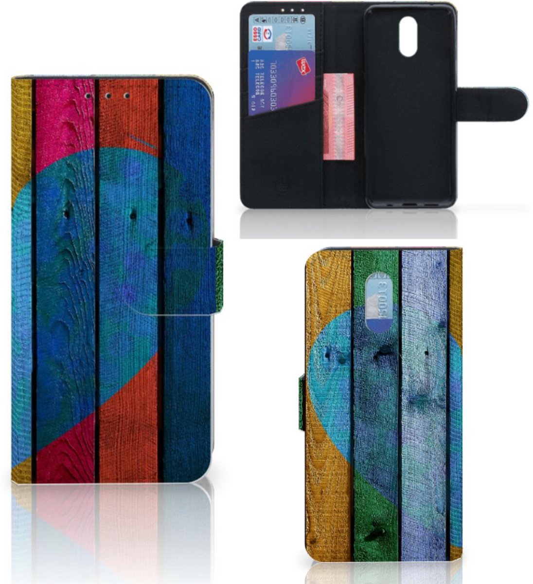 Nokia 2.3 Book Style Case Wood Heart - Cadeau voor je Vriend