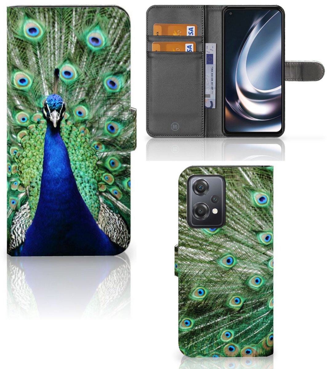 OnePlus Nord CE 2 Lite Telefoonhoesje met Pasjes Pauw