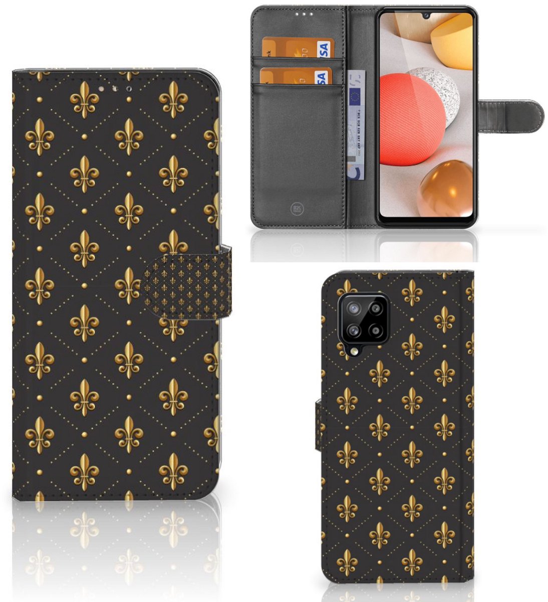 Boekhoesje voor Samsung Galaxy A42 5G Telefoon Hoesje Franse Lelie