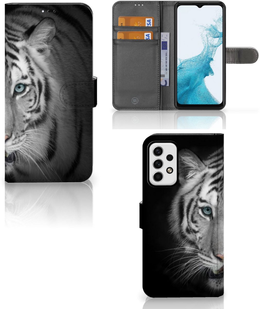 Samsung Galaxy A23 Telefoonhoesje met Pasjes Tijger