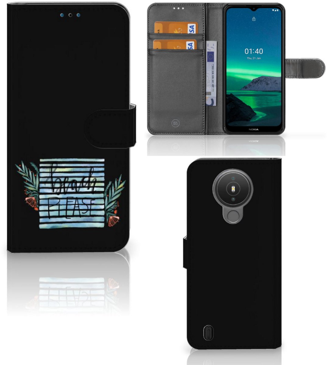 Nokia 1.4 Leuk Hoesje Boho Beach