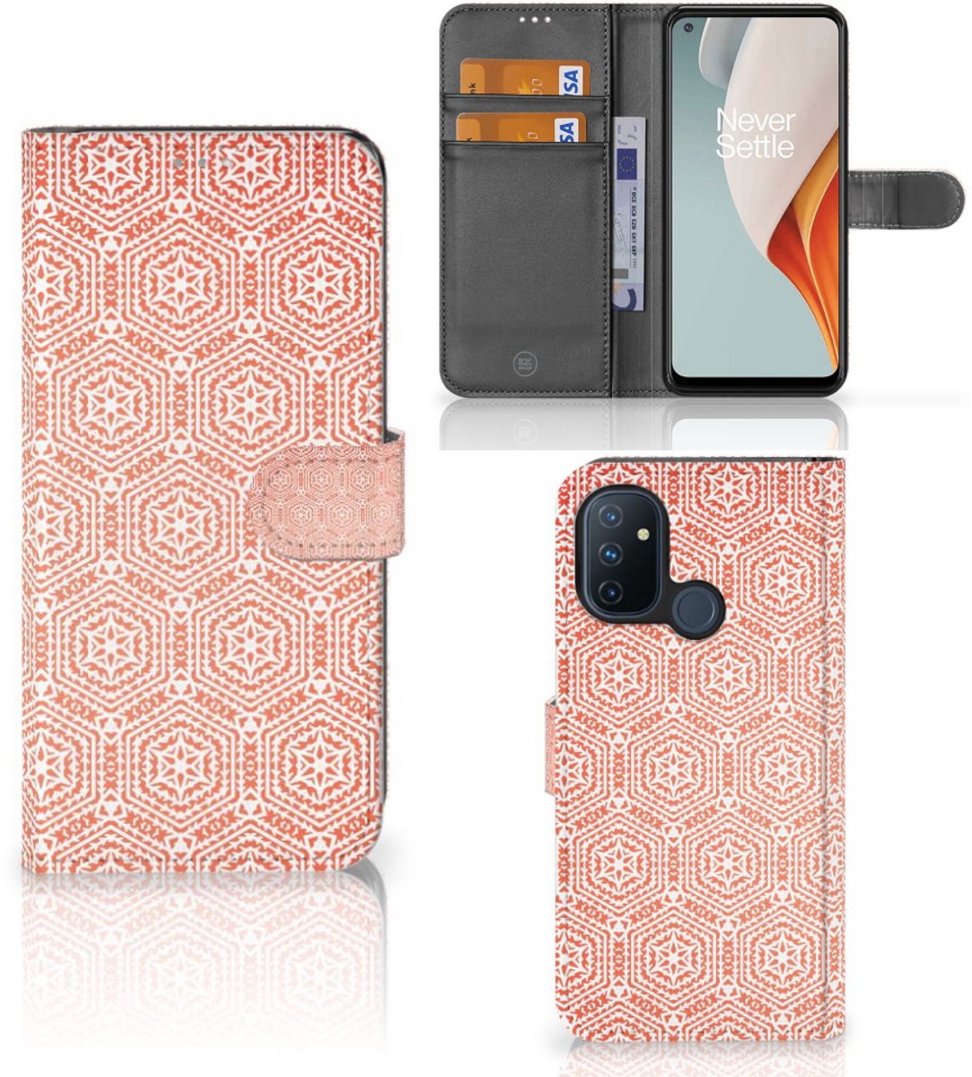 OnePlus Nord N100 Telefoon Hoesje Pattern Orange