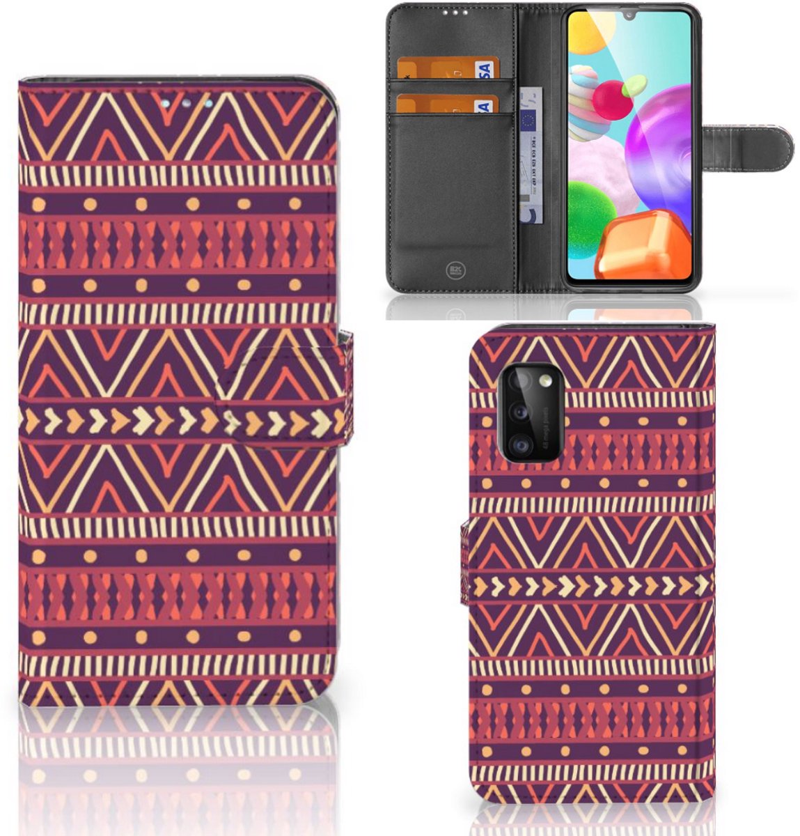 Samsung Galaxy A41 Telefoon Hoesje Aztec Paars